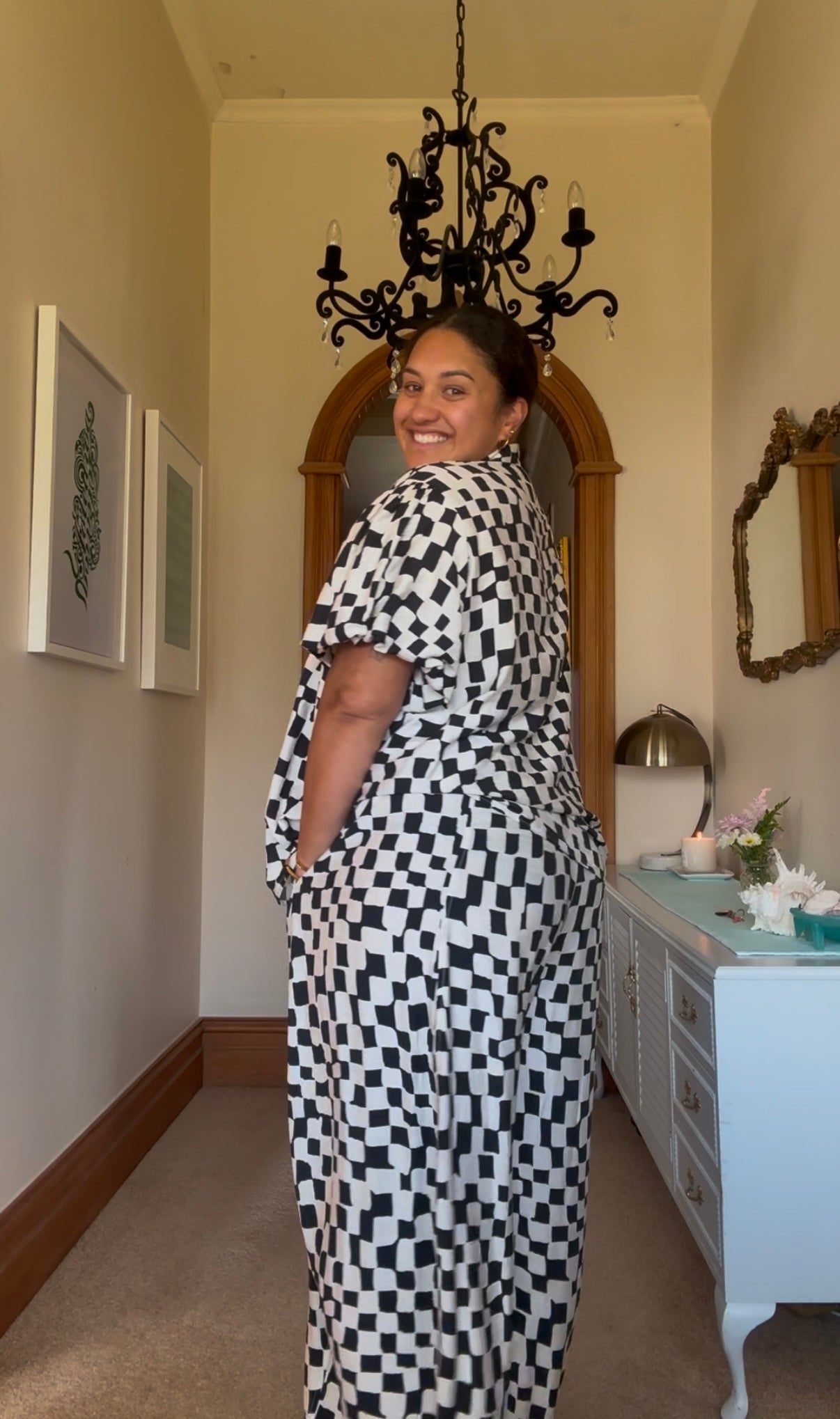 Ti Checkered Set Pants